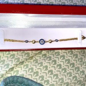 10karat gold bracelet evil eye 🧿 with diamonds